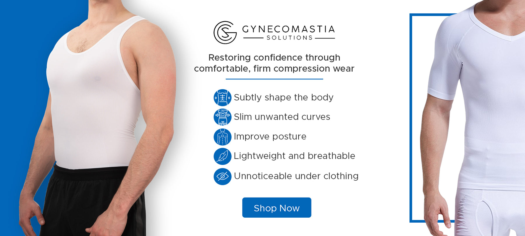 Gynecomastia Compression Shirts for Men White Tank Tops Men Slimming Body  Shaper