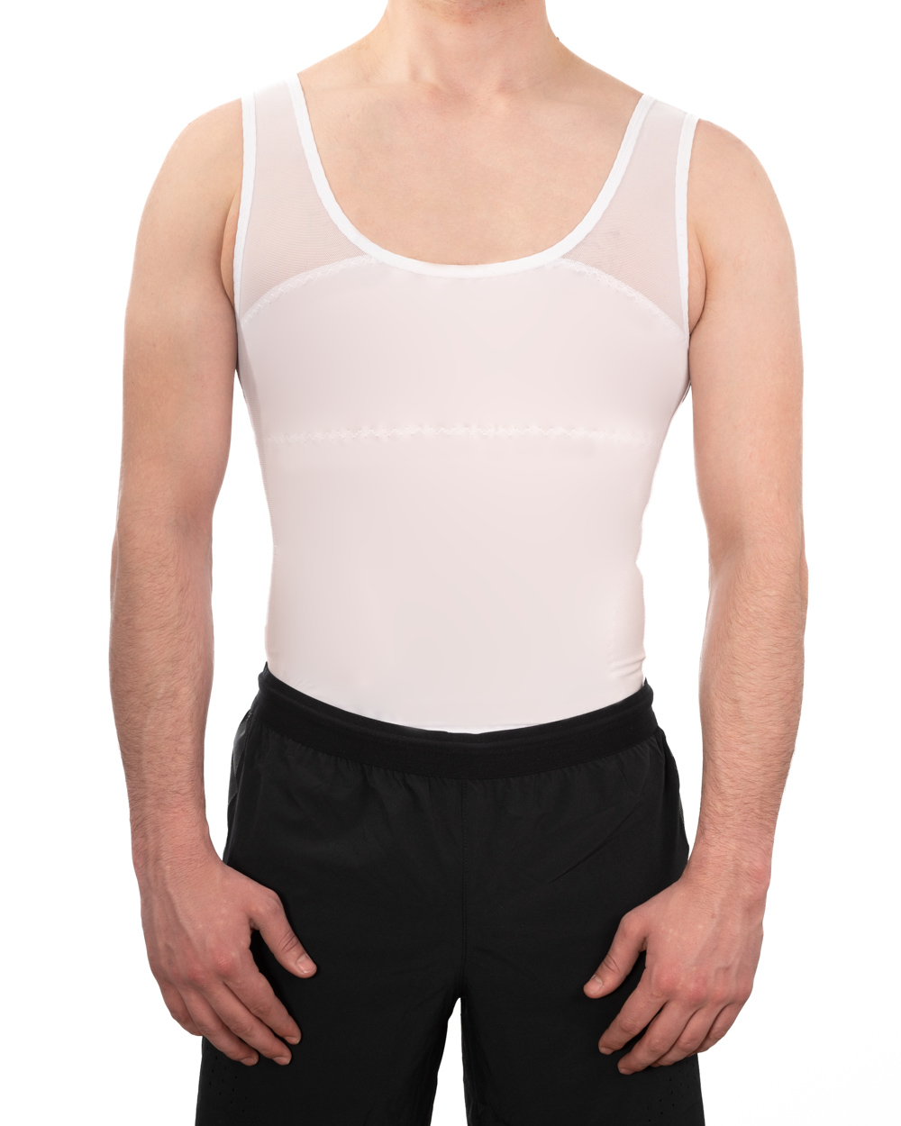 Mens Slimming Compression Shaper Vest for Man Boobs Gyno Hold In Stomach  Girdle 